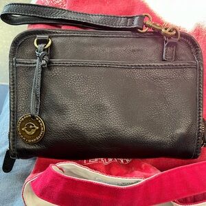 Minooy leather wristlet organizer wallet